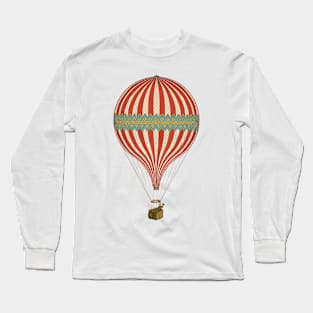 Colorful Steampunk Retro Hot Air Balloon Long Sleeve T-Shirt